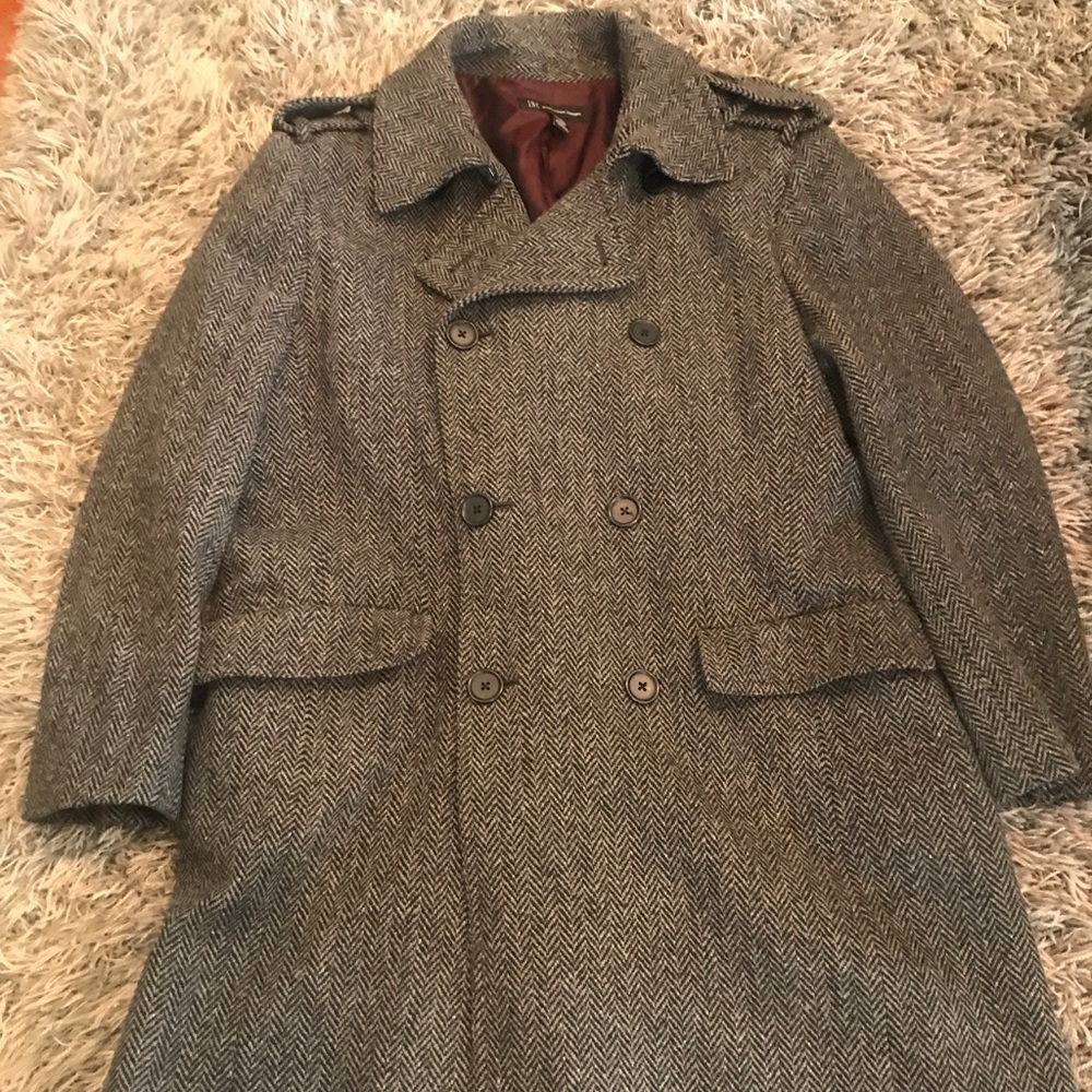 INC GRAY WOOL COAT-double breast  (3C)